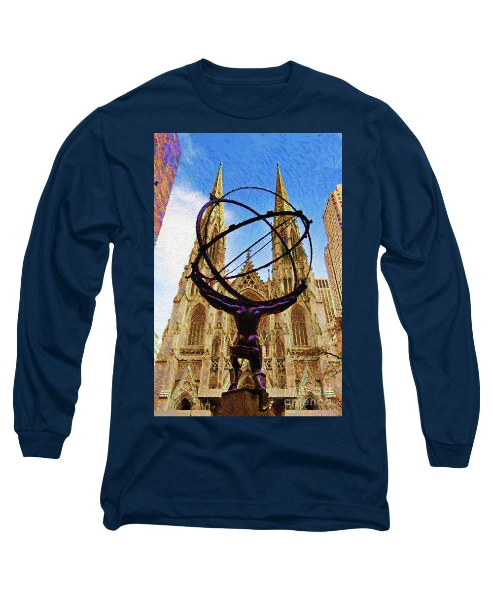 Long Sleeve T-Shirt - Rockefeller Center In New York City