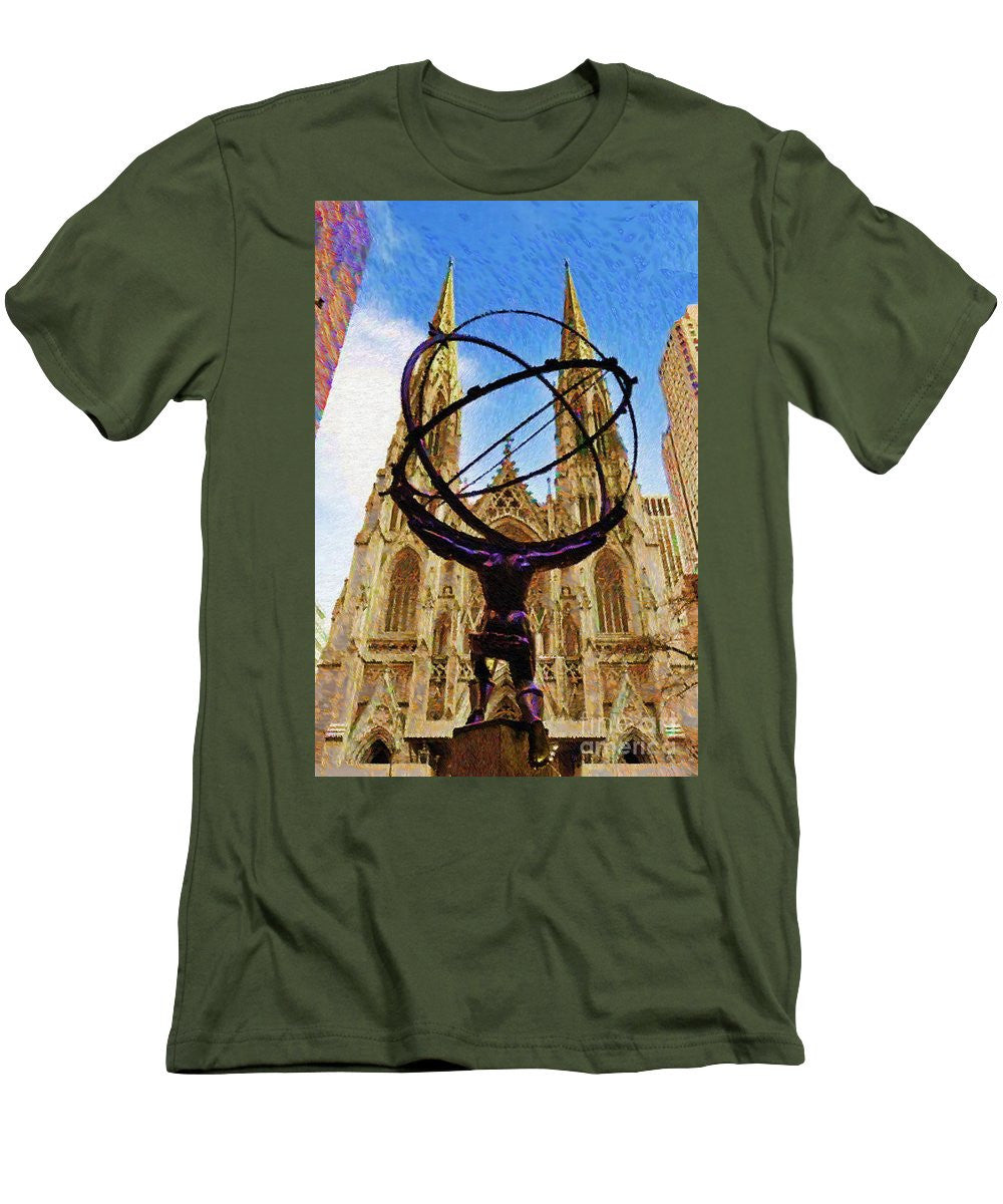 Men's T-Shirt (Slim Fit) - Rockefeller Center In New York City