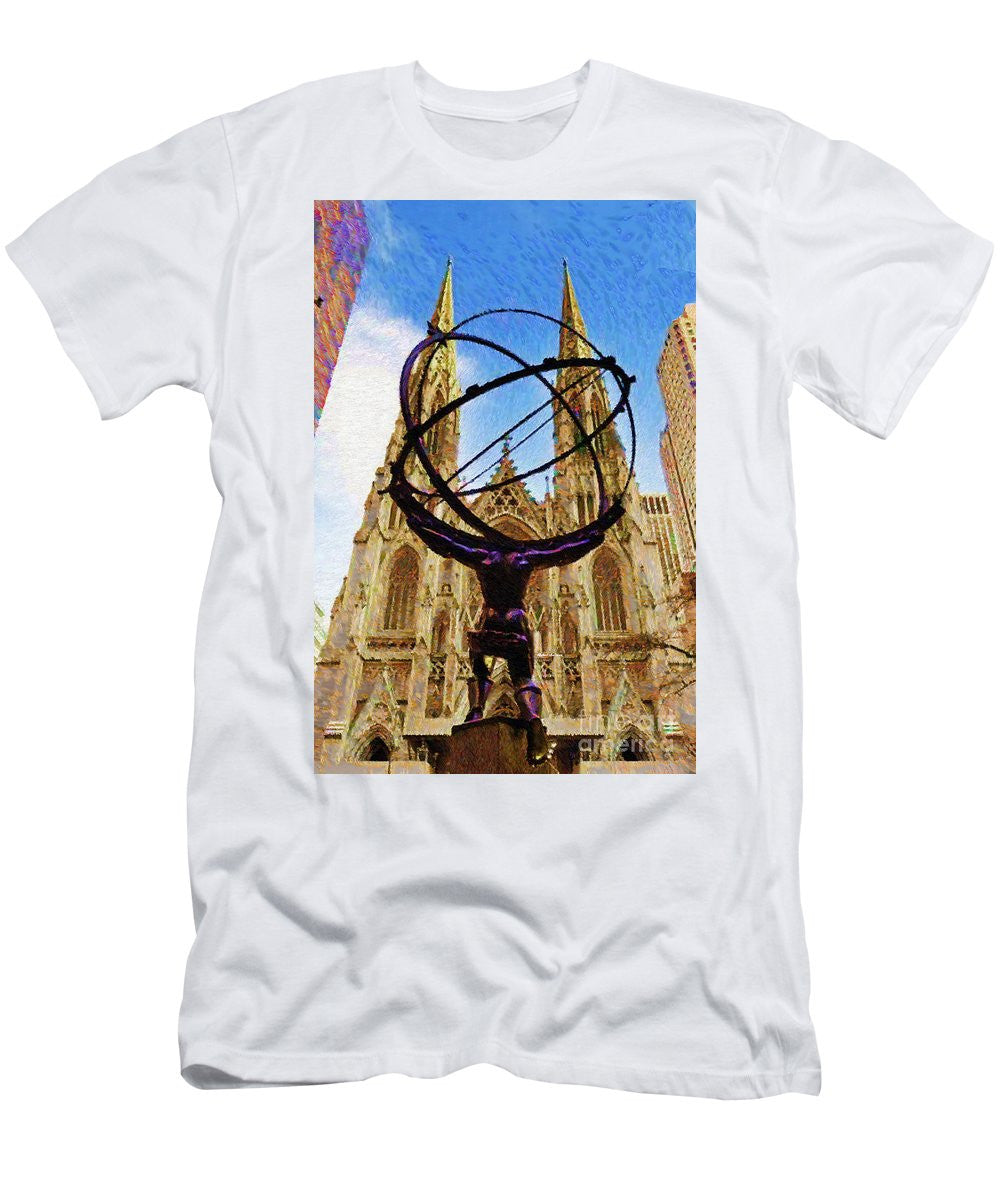 Men's T-Shirt (Slim Fit) - Rockefeller Center In New York City