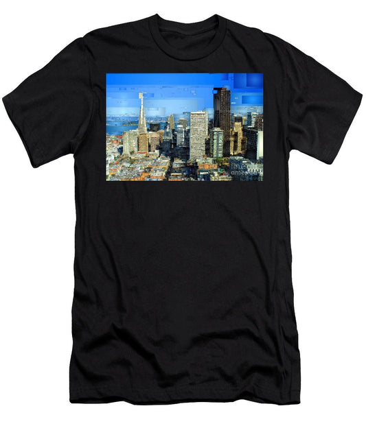 T-shirt pour homme (coupe ajustée) - Skyline de San Francisco