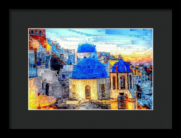 Framed Print - Santorini Island, Greece