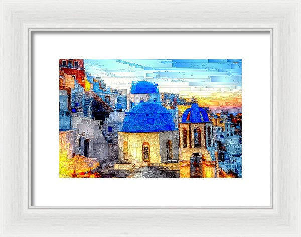 Framed Print - Santorini Island, Greece