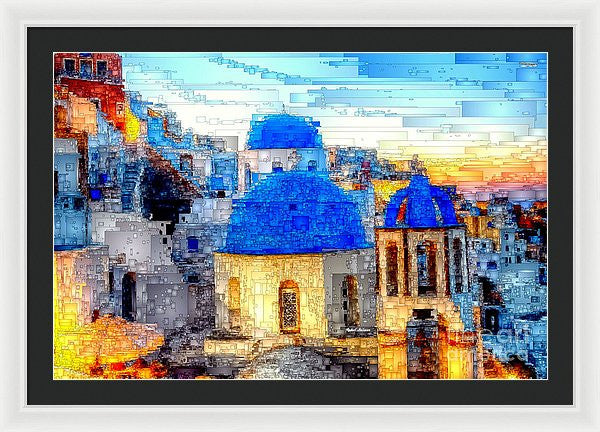 Framed Print - Santorini Island, Greece