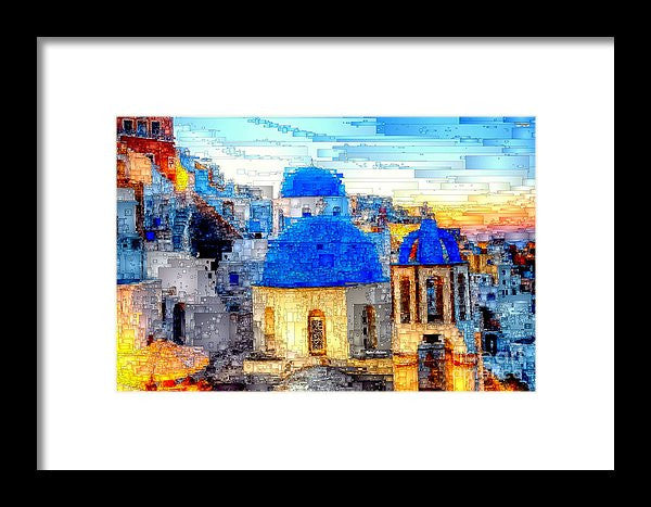 Framed Print - Santorini Island, Greece