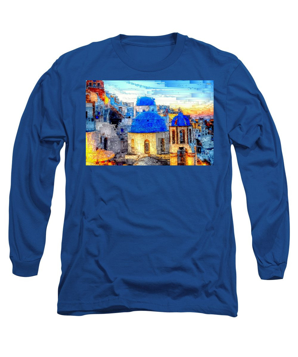 Long Sleeve T-Shirt - Santorini Island, Greece