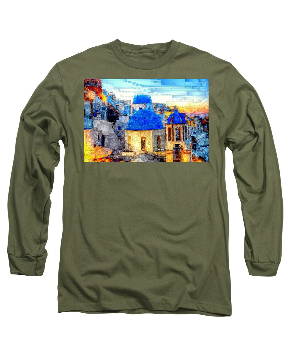 Long Sleeve T-Shirt - Santorini Island, Greece