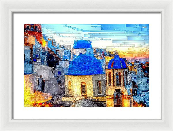 Framed Print - Santorini Island, Greece