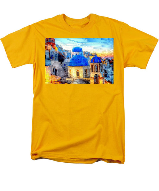 T-shirt pour homme (coupe standard) - Île de Santorin, Grèce