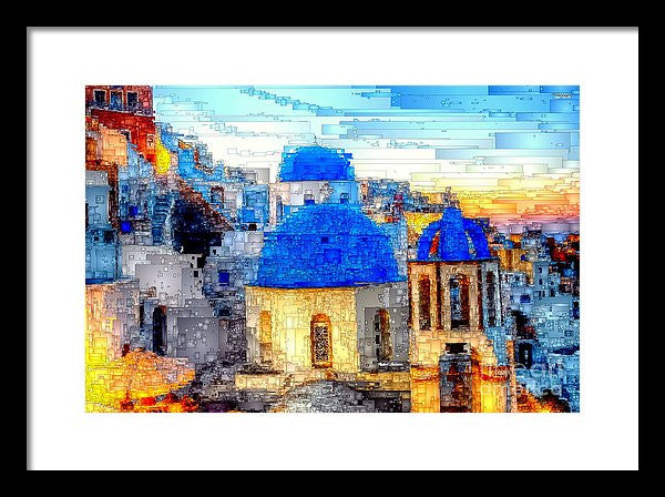 Framed Print - Santorini Island, Greece