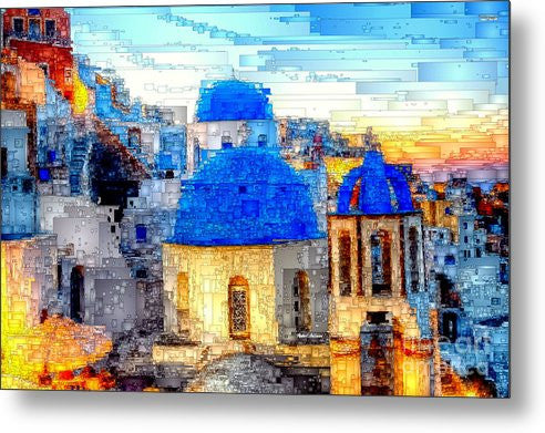 Metal Print - Santorini Island, Greece