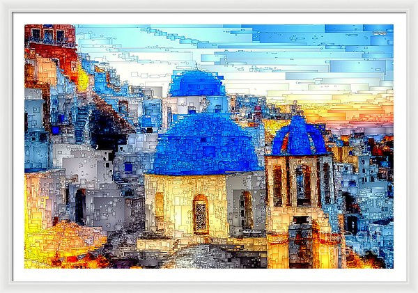 Framed Print - Santorini Island, Greece