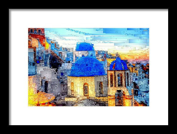 Framed Print - Santorini Island, Greece