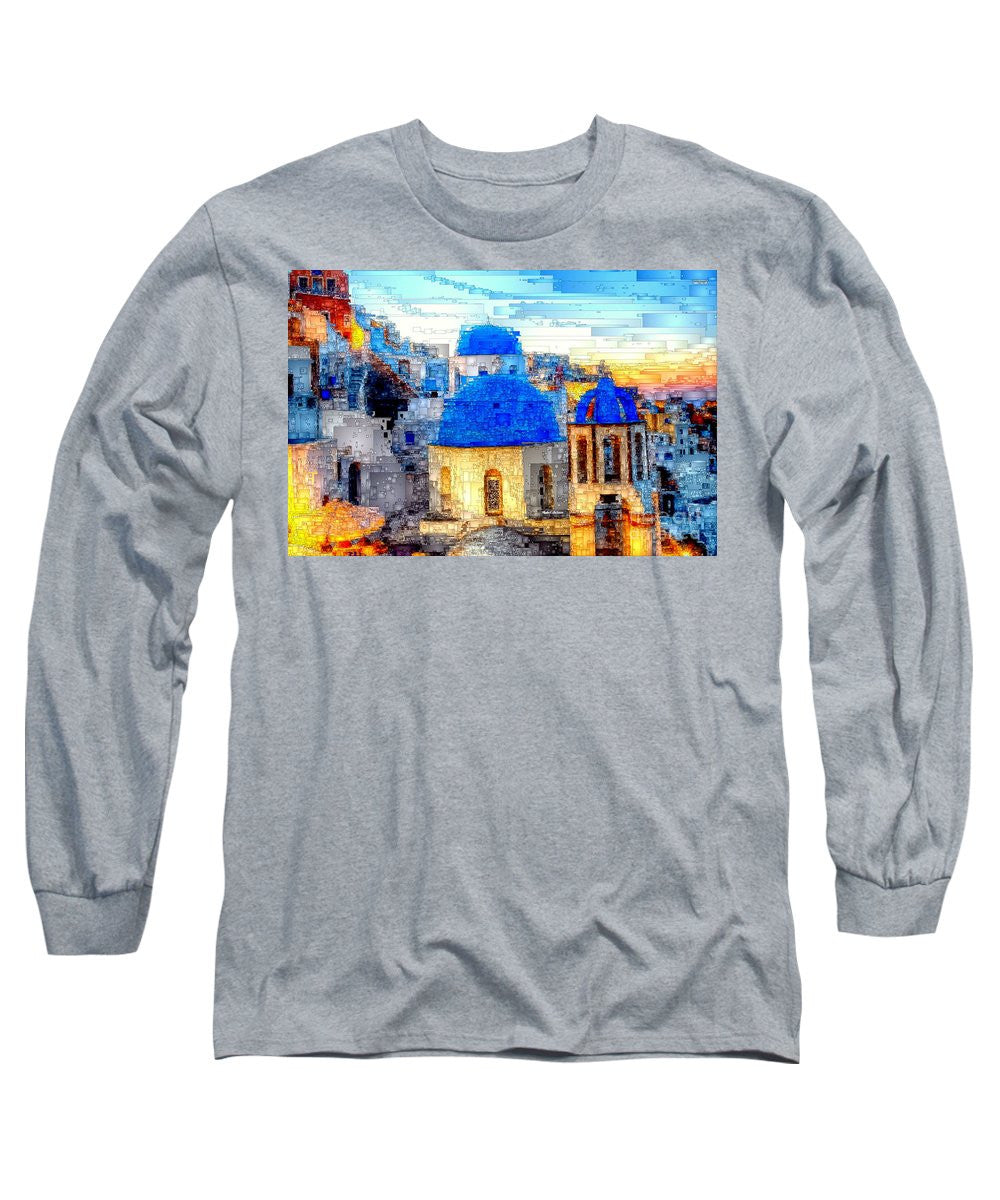 Long Sleeve T-Shirt - Santorini Island, Greece