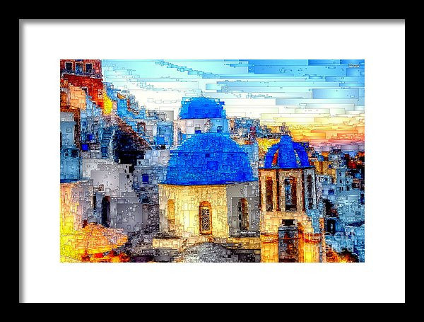 Framed Print - Santorini Island, Greece