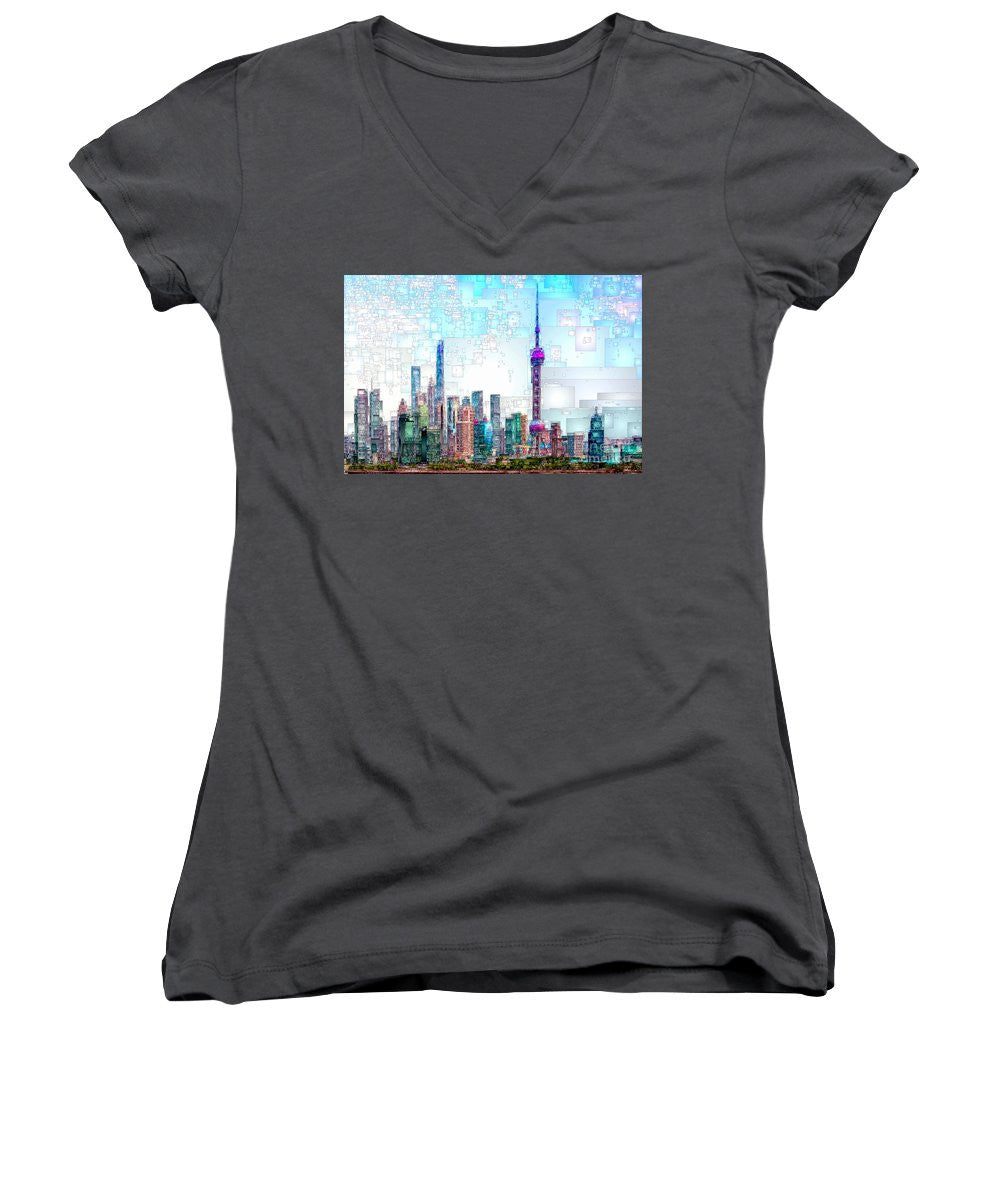 Women's V-Neck T-Shirt (Junior Cut) - Shanghai, China