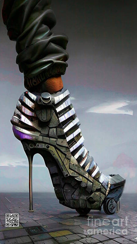Shoes made for walking in 2030 - Art Print