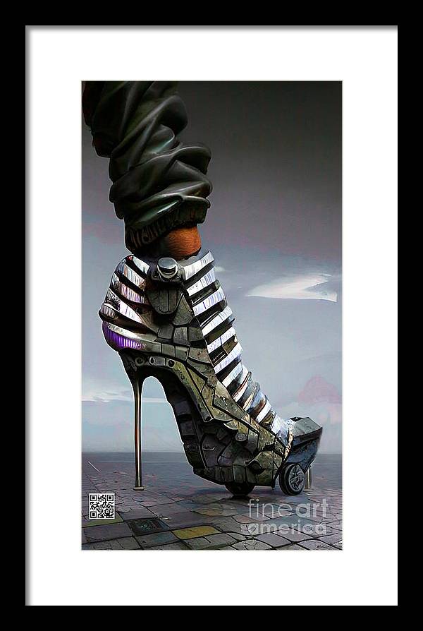 Shoes made for walking in 2030 - Framed Print