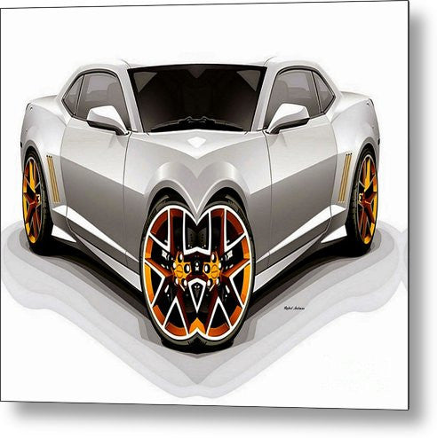 Metal Print - Silver Car 008