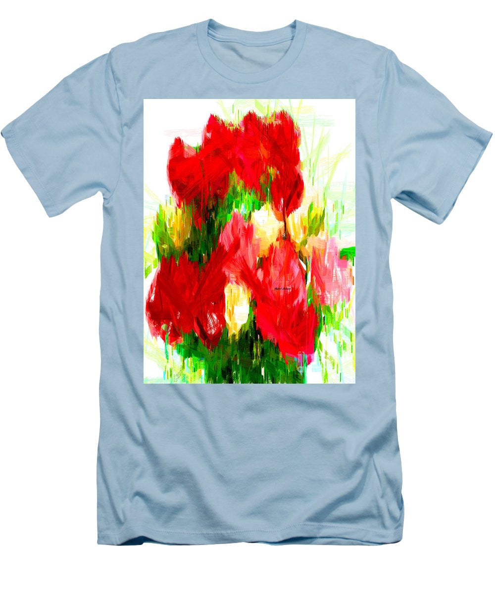 T-shirt pour homme (coupe ajustée) - Bouquet de printemps