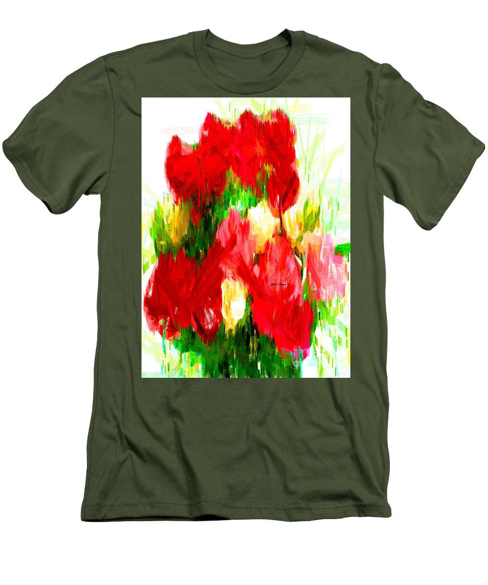 T-shirt pour homme (coupe ajustée) - Bouquet de printemps