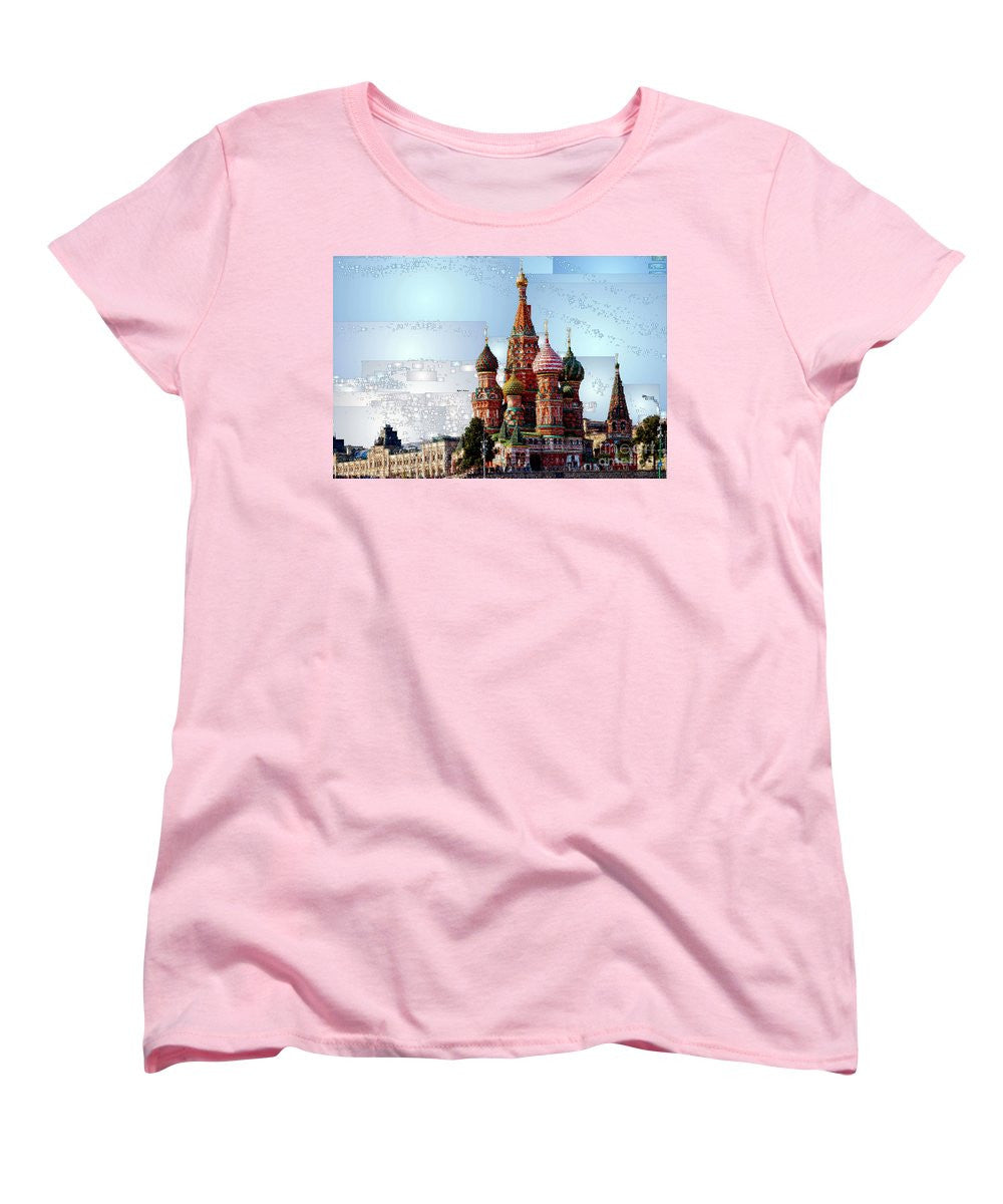 T-shirt pour femme (coupe standard) - Cathédrale Saint-Basile de Moscou