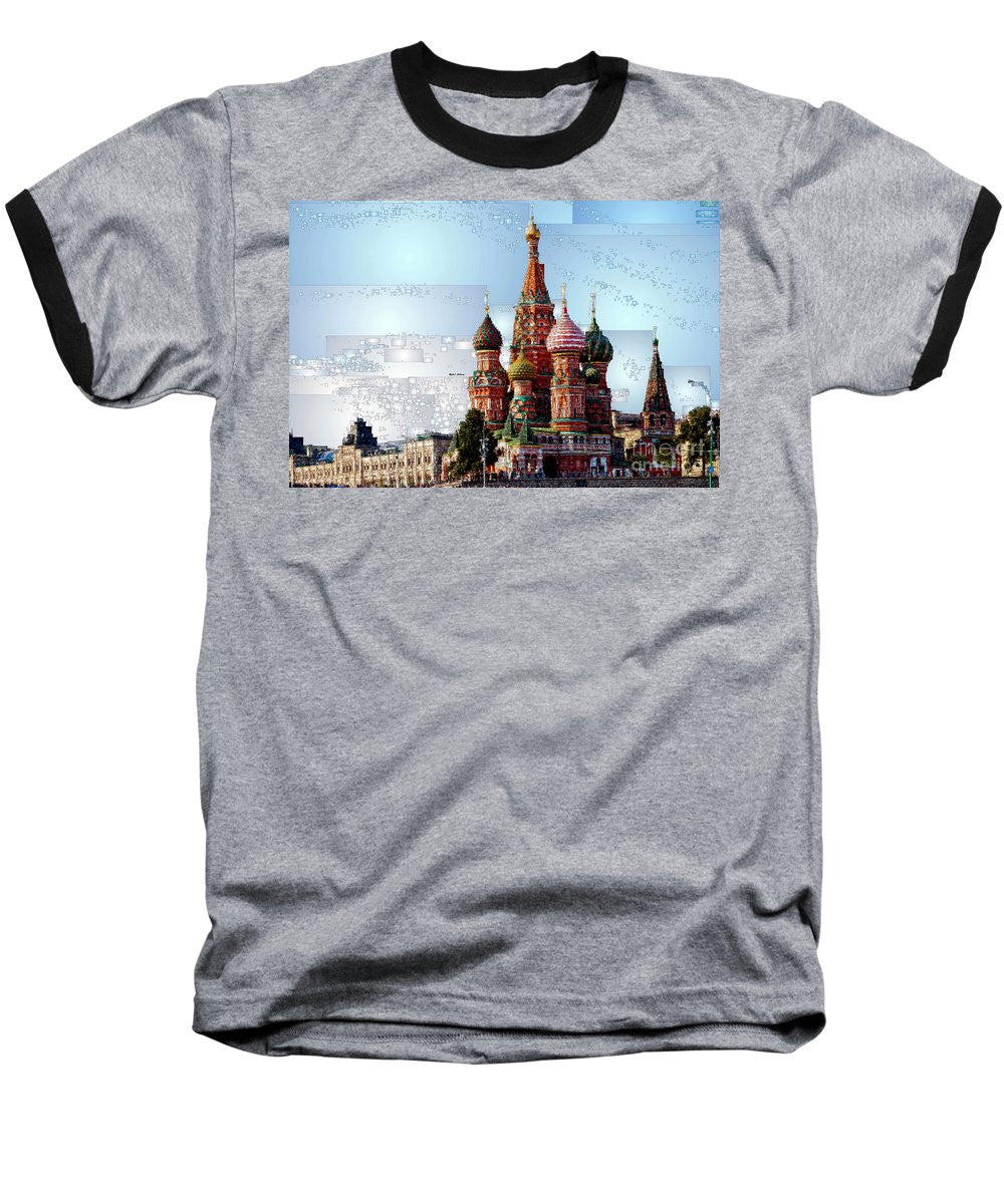 T-shirt de baseball - Cathédrale Saint-Basile de Moscou