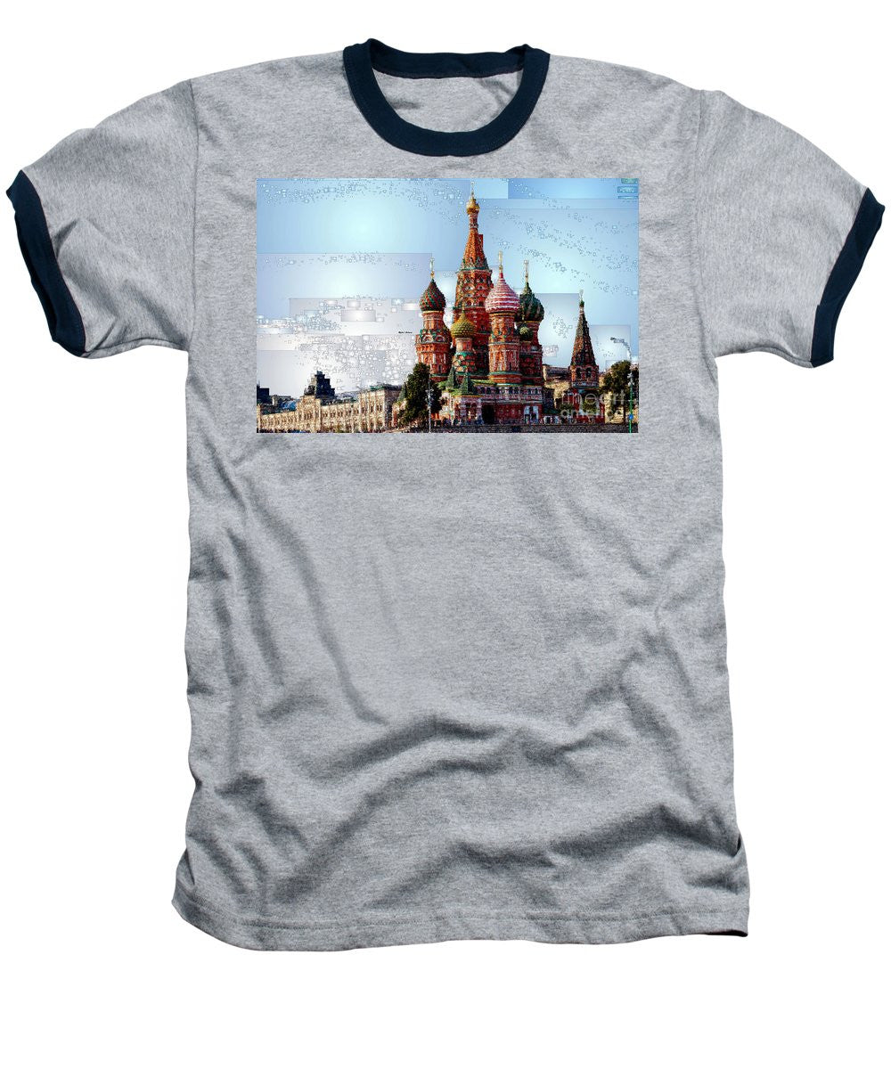 T-shirt de baseball - Cathédrale Saint-Basile de Moscou