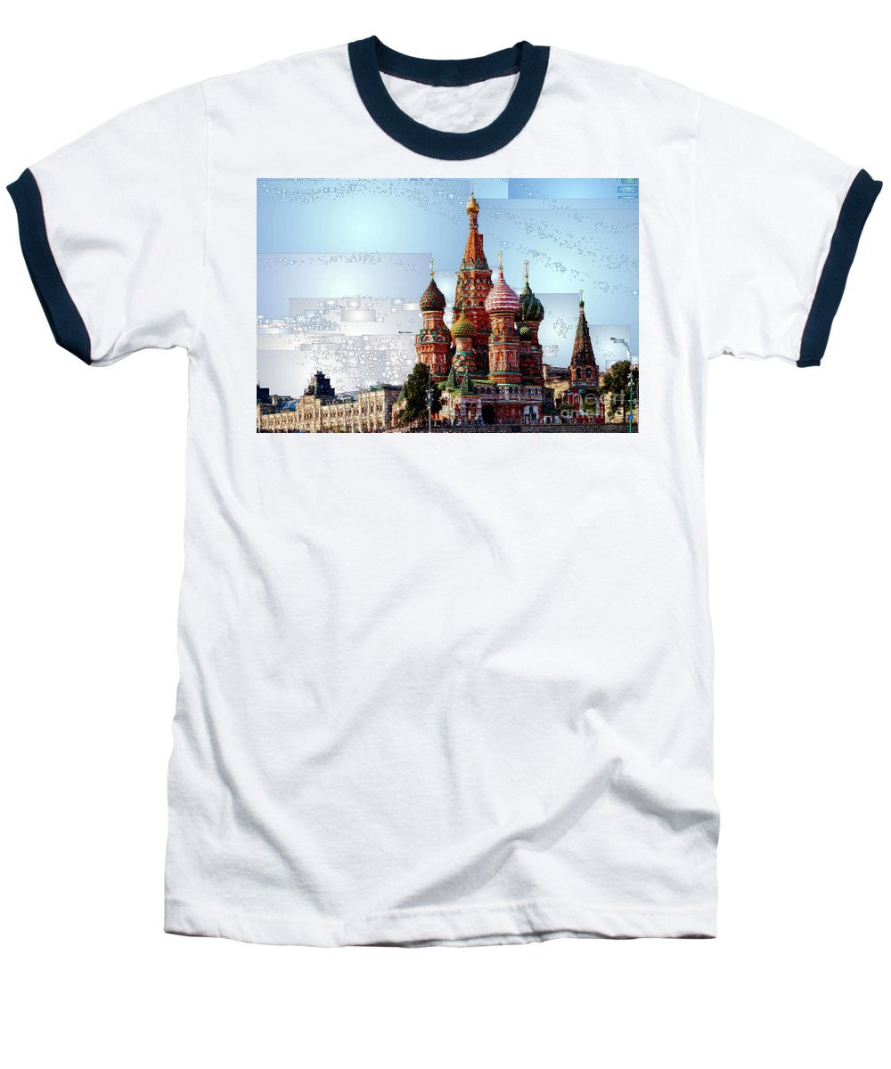 T-shirt de baseball - Cathédrale Saint-Basile de Moscou