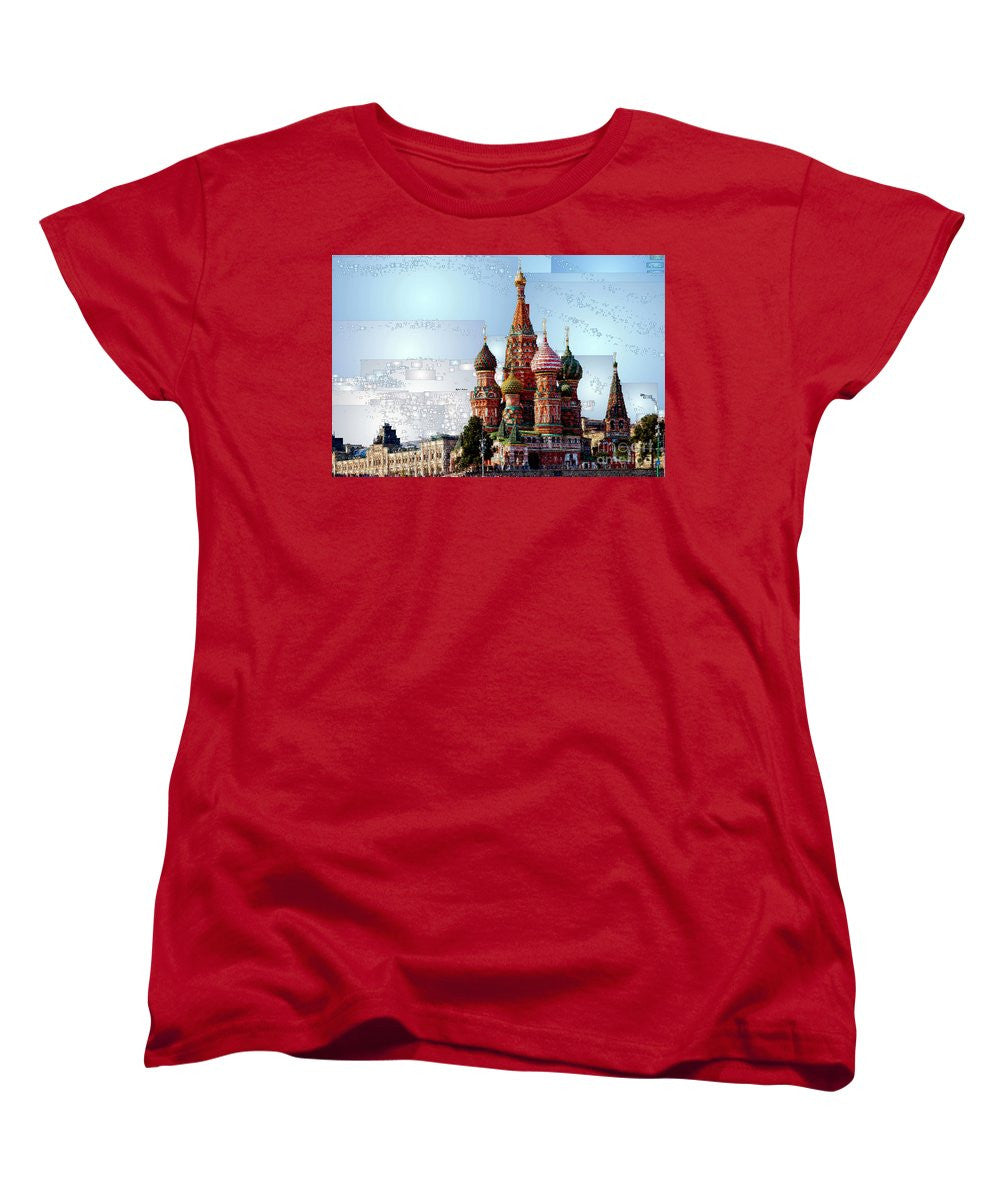 T-shirt pour femme (coupe standard) - Cathédrale Saint-Basile de Moscou