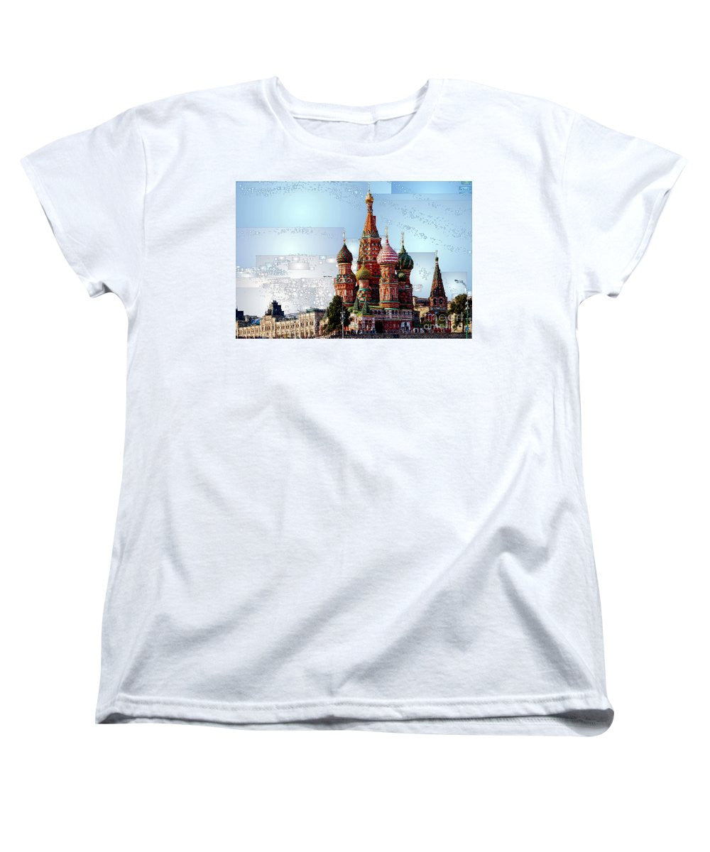 T-shirt pour femme (coupe standard) - Cathédrale Saint-Basile de Moscou