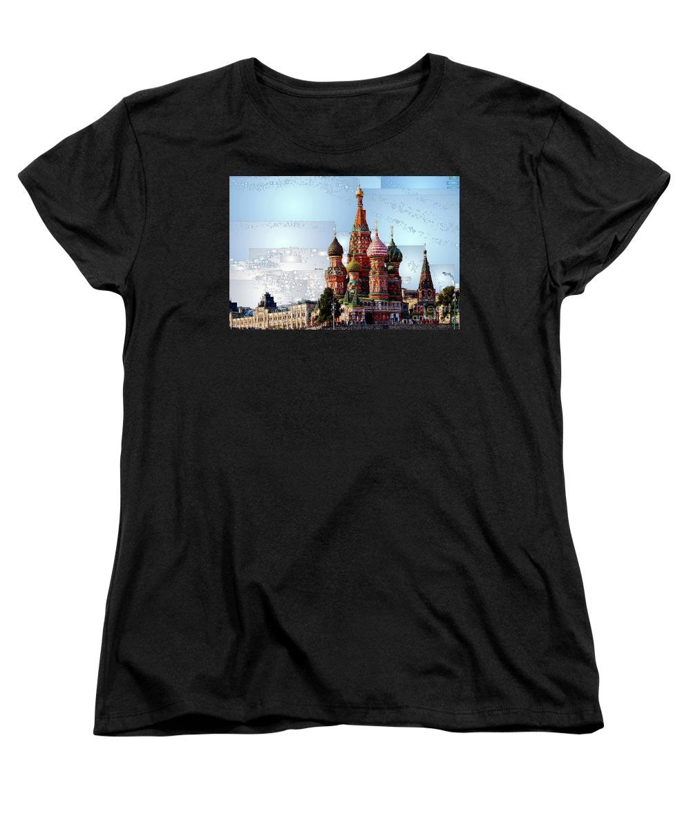 T-shirt pour femme (coupe standard) - Cathédrale Saint-Basile de Moscou