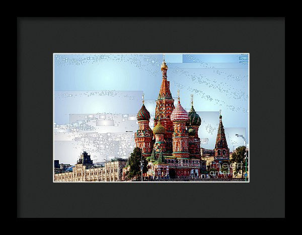 Framed Print - St. Basil's Cathedral In Moscow