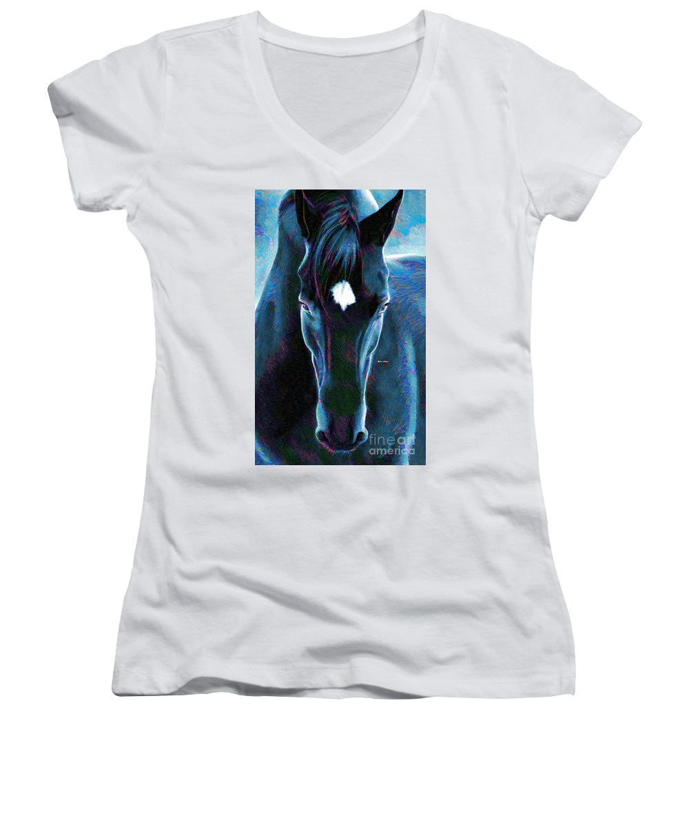 Women's V-Neck T-Shirt (Junior Cut) - Stallion