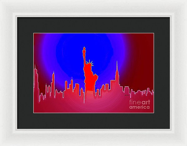 Framed Print - Statue Of Liberty Enlightening The World