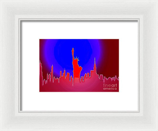 Framed Print - Statue Of Liberty Enlightening The World