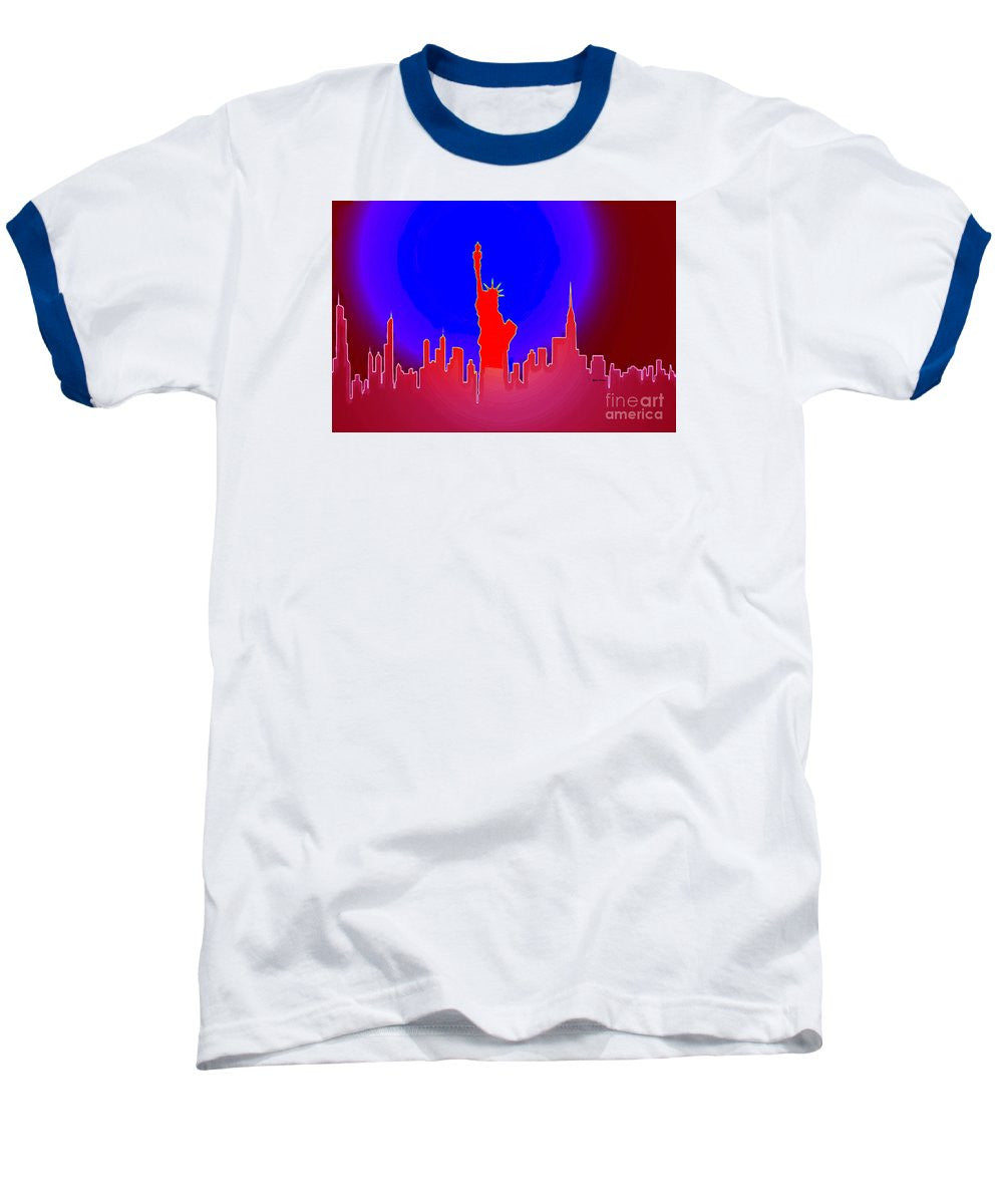 Baseball T-Shirt - Statue Of Liberty Enlightening The World