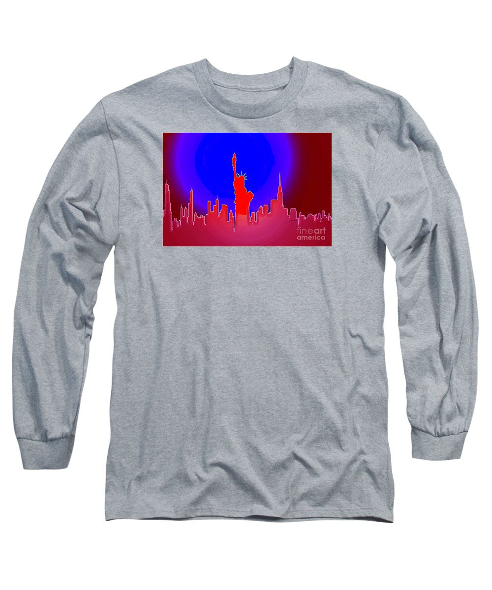 Long Sleeve T-Shirt - Statue Of Liberty Enlightening The World