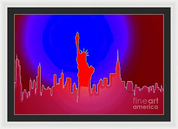 Framed Print - Statue Of Liberty Enlightening The World