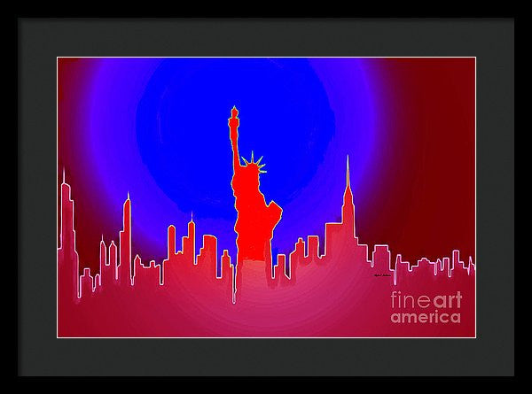 Framed Print - Statue Of Liberty Enlightening The World