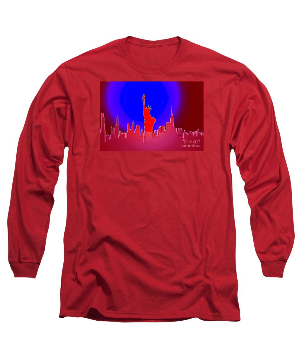 Long Sleeve T-Shirt - Statue Of Liberty Enlightening The World