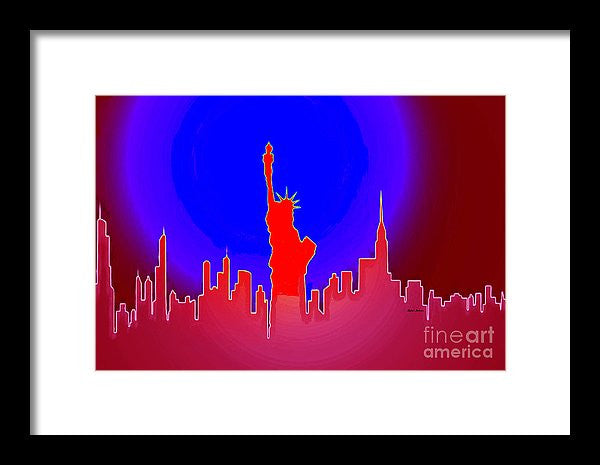 Framed Print - Statue Of Liberty Enlightening The World