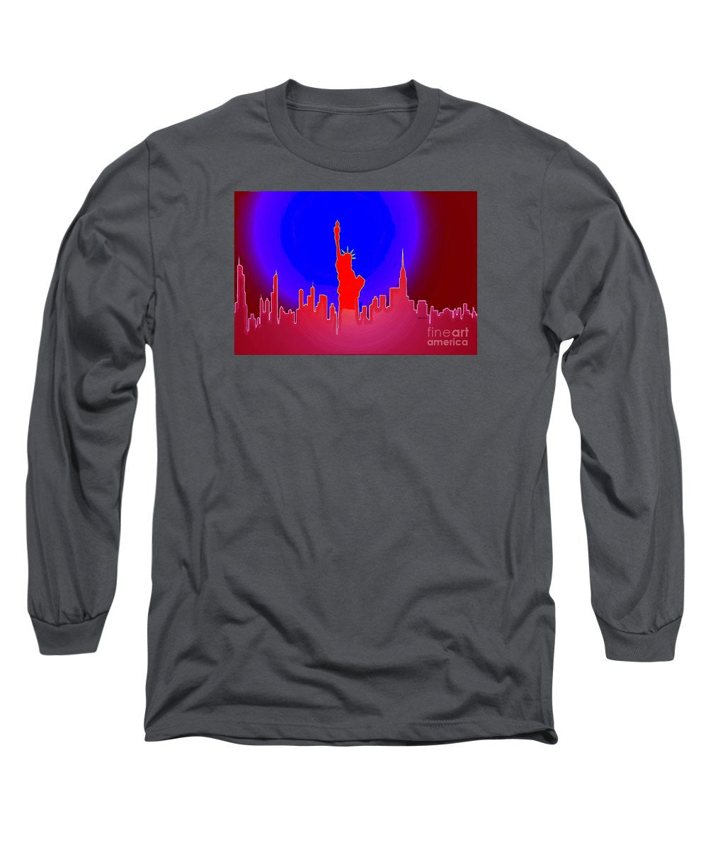 Long Sleeve T-Shirt - Statue Of Liberty Enlightening The World