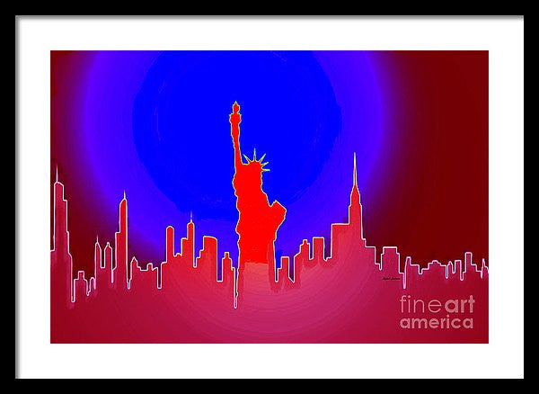 Framed Print - Statue Of Liberty Enlightening The World