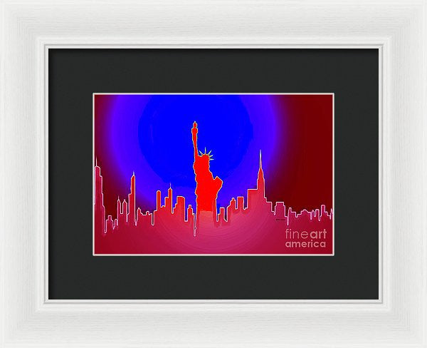 Framed Print - Statue Of Liberty Enlightening The World