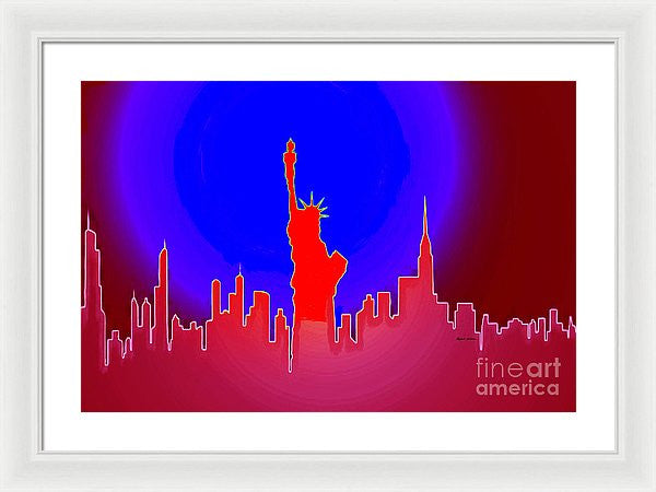 Framed Print - Statue Of Liberty Enlightening The World