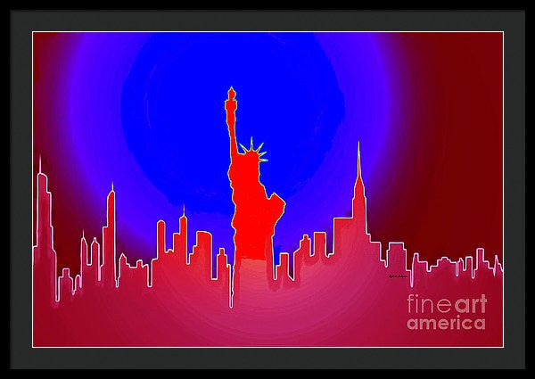 Framed Print - Statue Of Liberty Enlightening The World