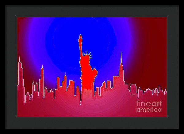 Framed Print - Statue Of Liberty Enlightening The World