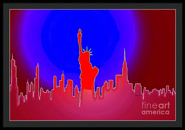 Framed Print - Statue Of Liberty Enlightening The World