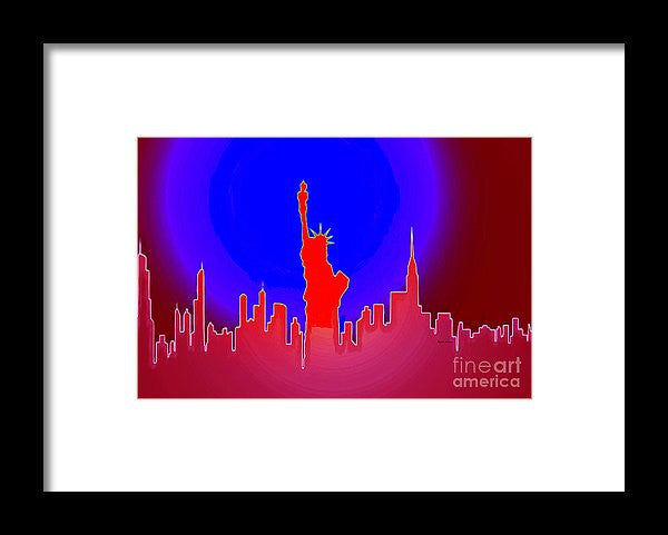 Framed Print - Statue Of Liberty Enlightening The World