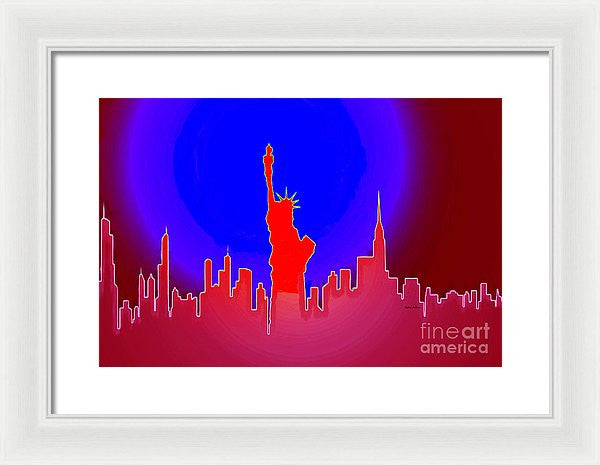 Framed Print - Statue Of Liberty Enlightening The World